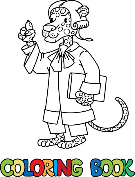 捷豹法官ABC着色书字母表j图片下载