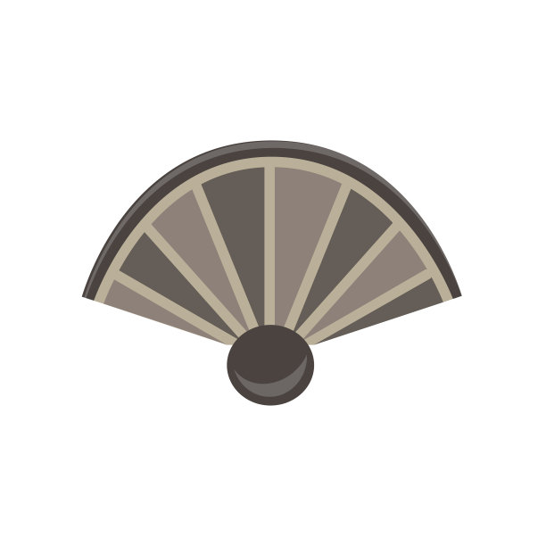 手扇平面图标空气艺术亚洲中国设计图片下载