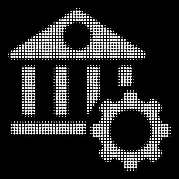 白色半色调银行选项图标图片下载