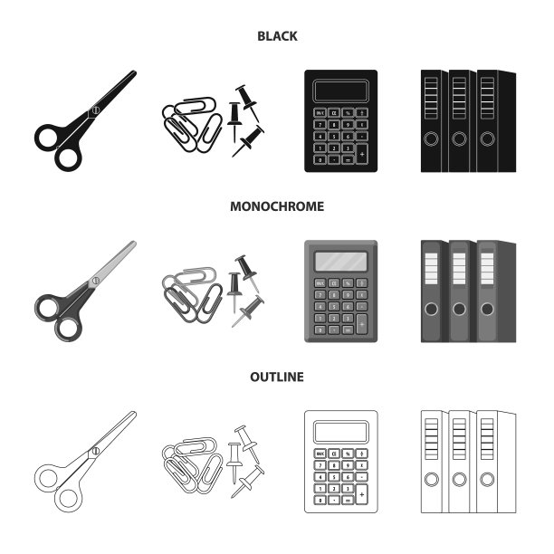 办公用品标识套装的设计图片下载
