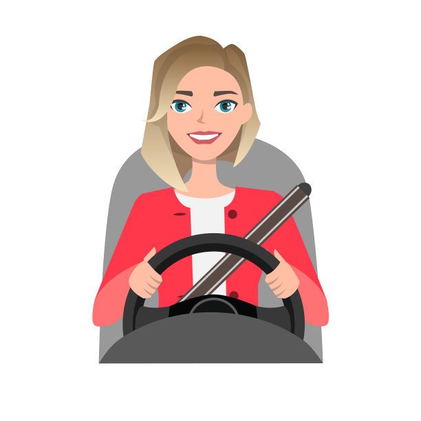 女人开车，女人穿休闲装图片下载