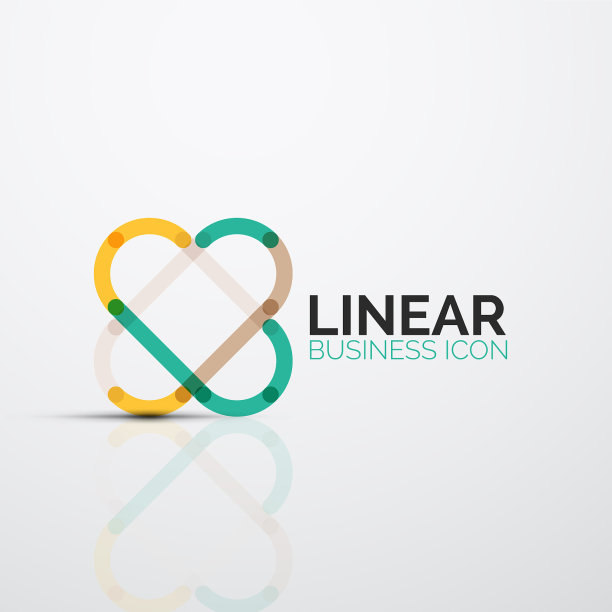 抽象的花朵或星星极简的线性图标图片下载