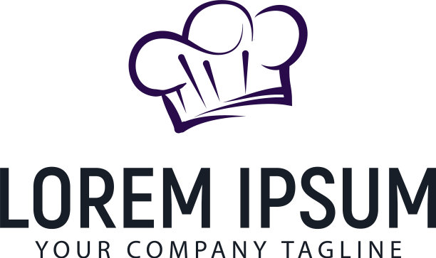 厨师帽标志设计概念模板图片下载