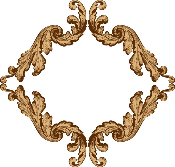 复古巴洛克装饰元素图片下载