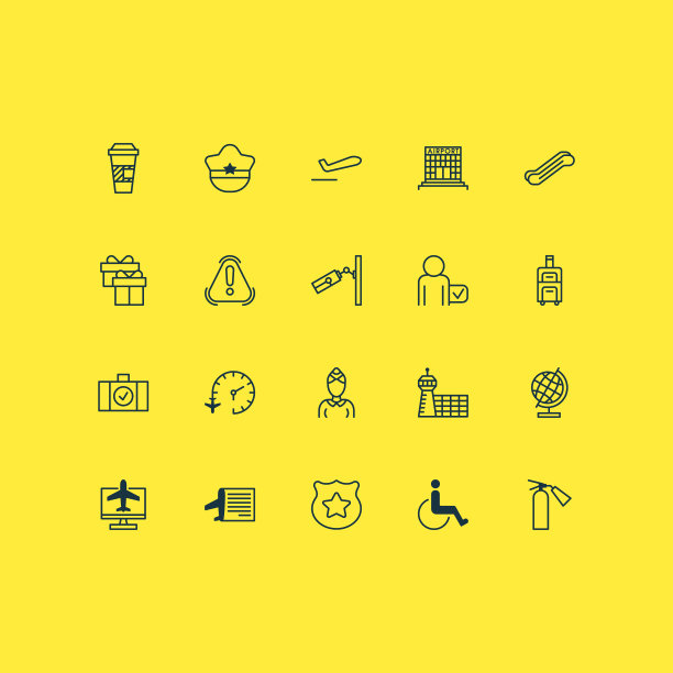 旅行图标设置与客机图片下载