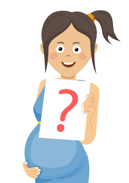 孕妇拿着带疑问的纸图片下载