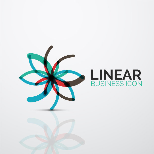 勾勒极小抽象几何线性事务图片下载