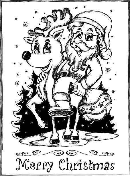 圣诞老人主题绘画1图片下载