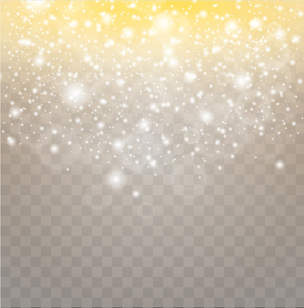白色的火花和金色的星星闪烁着特别的光芒图片下载