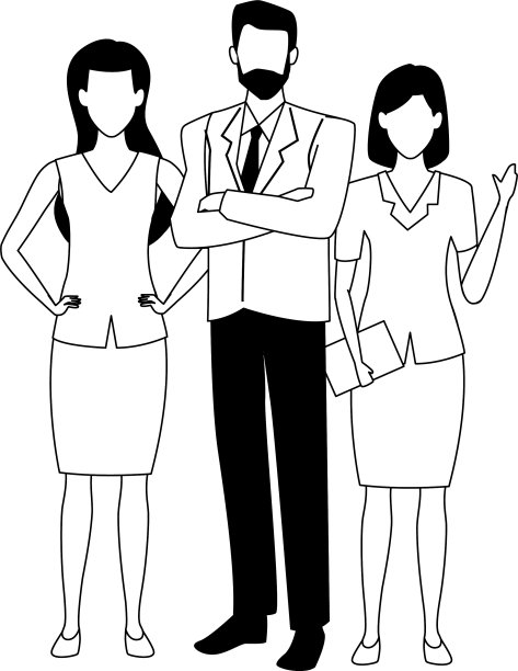 商业行政人员用黑色的工具图片下载