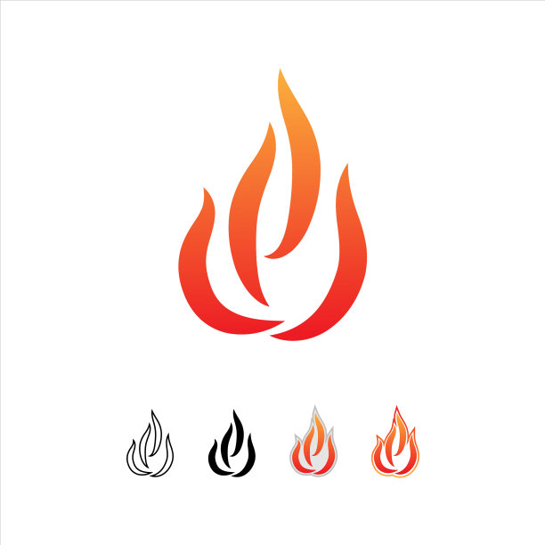 防火平面设计标签与不干胶隔离图片下载