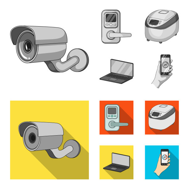 家用电器及设备单色平图片下载