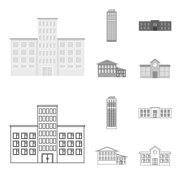 摩天楼警用酒店教学楼套图片下载