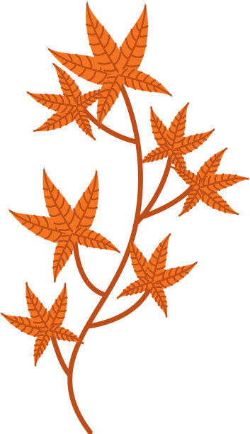 秋树枝叶叶植物形象图片下载
