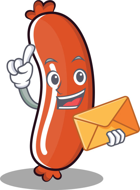 用信封香肠卡通人物造型图片下载