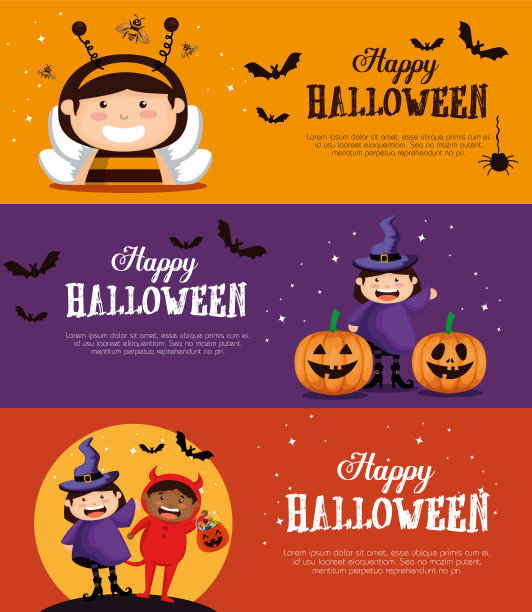 孩子们装扮成群体角色图片下载