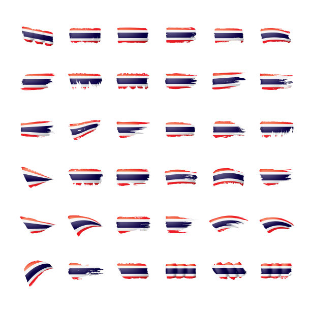 泰国国旗上有白色图片下载