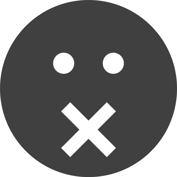 沉默的笑脸扁平图标符号图片下载