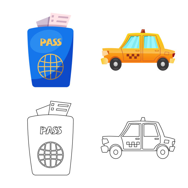 机场及飞机标志设计图片下载