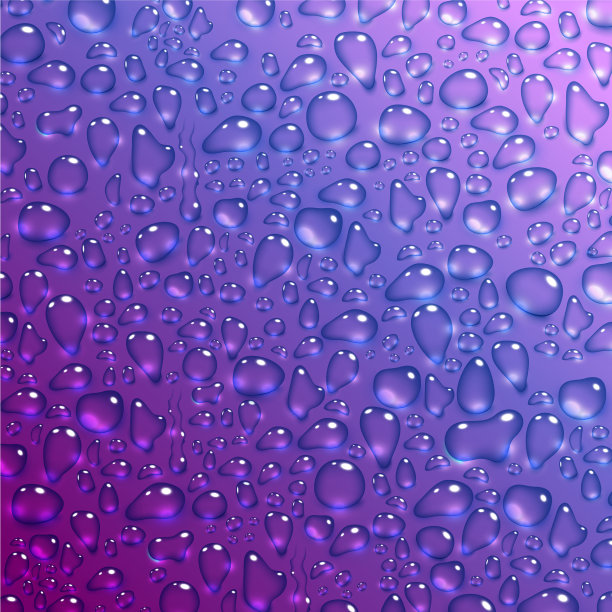 紫色背景上的水滴图片下载