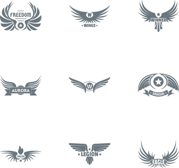 自由标志设置简约风格图片下载