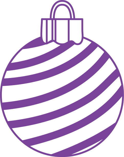 剪影圣诞球装饰设计及图片下载