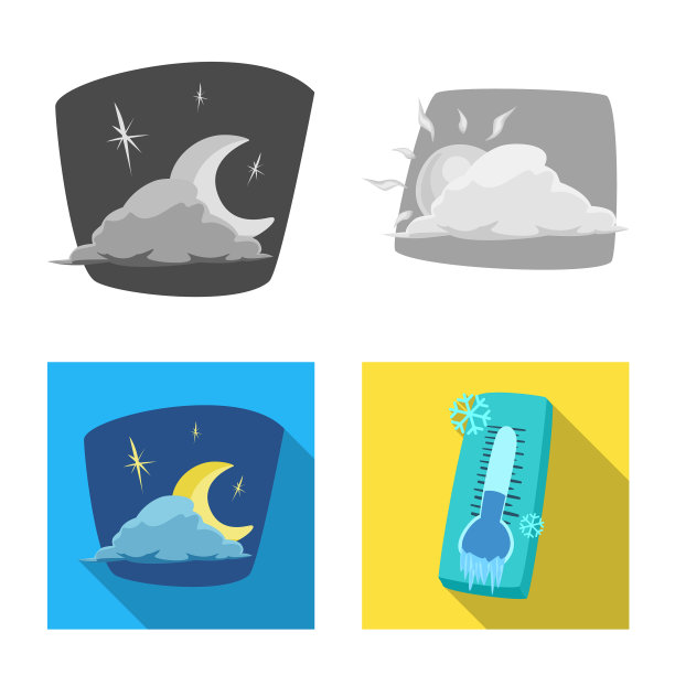 孤立对象的天气和气候标志图片下载