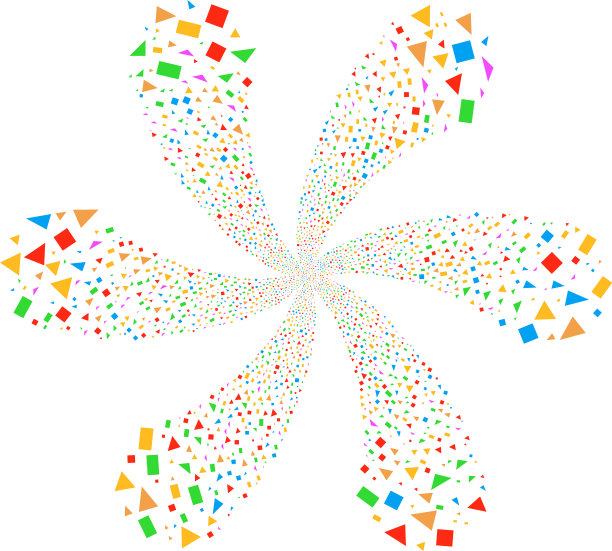 三角形和矩形螺旋花簇图片下载