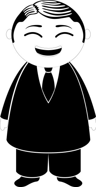 传统的亚洲商人卡通人物图片下载