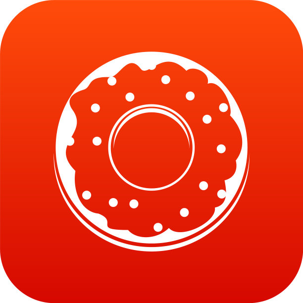 甜甜圈图标数字红色图片下载