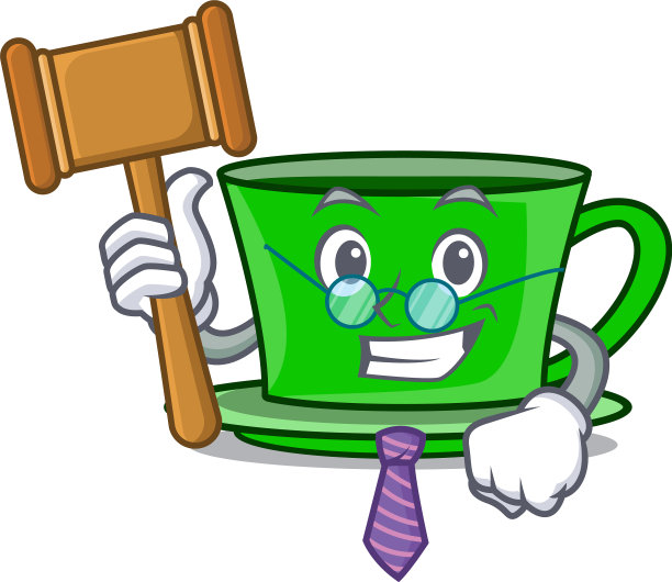 评判绿茶吉祥物卡通图片下载