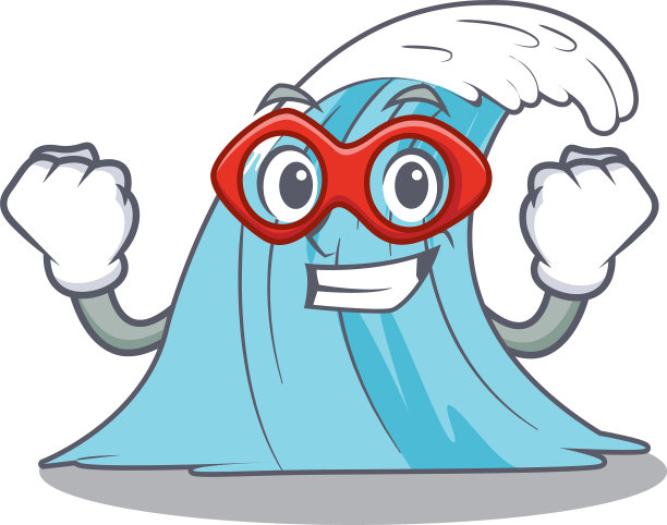 超级英雄波浪水图形人物图片下载