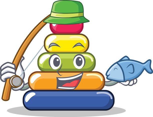 钓鱼金字塔环人物卡通图片下载
