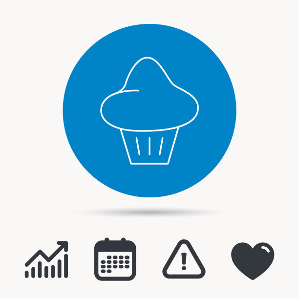 奶油蛋糕图标面包小圆面包标志图片下载