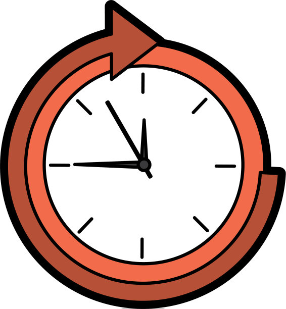 时钟与箭头时间图标形象图片下载