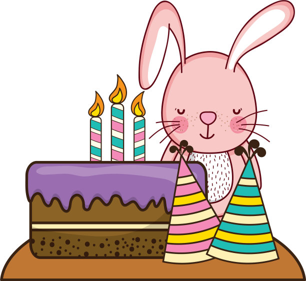 生日快乐可爱的小动物图片下载