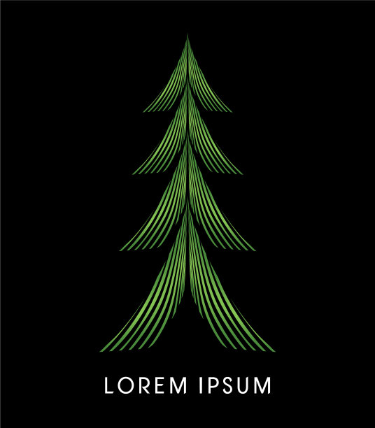 圣诞树抽象建筑图形图片下载