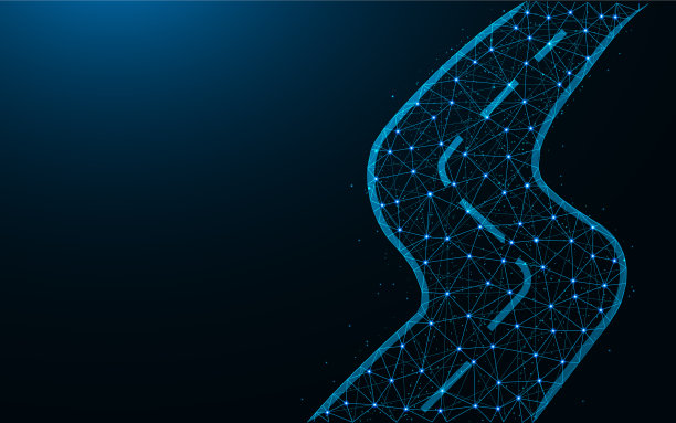 道路低聚设计旅程抽象几何图片下载