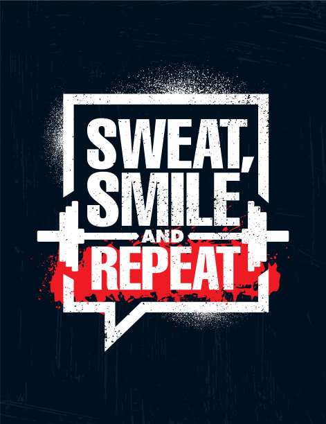 挥洒汗水，微笑，重复鼓舞人心的锻炼图片下载