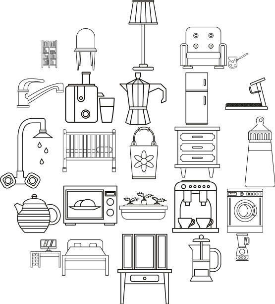 房间图标设置轮廓风格图片下载