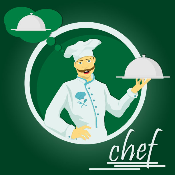 一个厨师手里拿着一个封闭的食物托盘图片下载