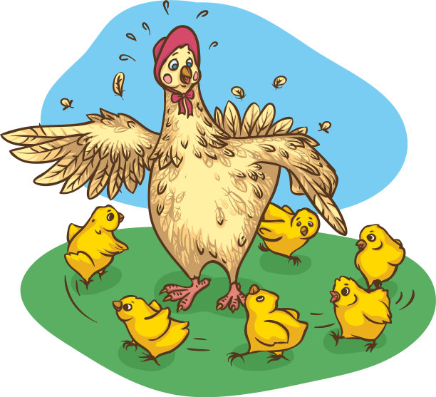 母鸡和小鸡图片下载