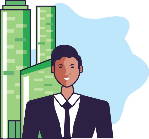 商务人士优雅的建筑立面图片下载