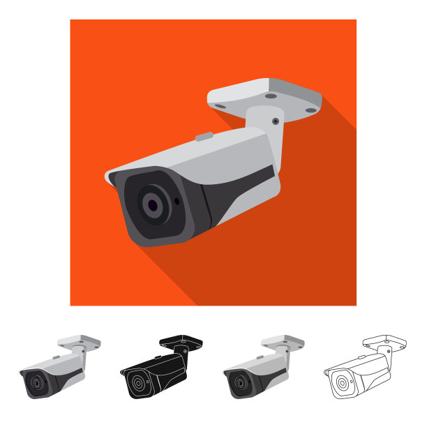 设计了监控和摄像机的标志集图片下载