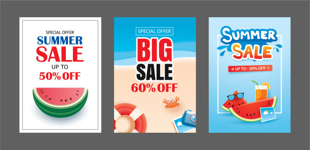 夏季销售旗帜模板纸艺术和工艺图片下载