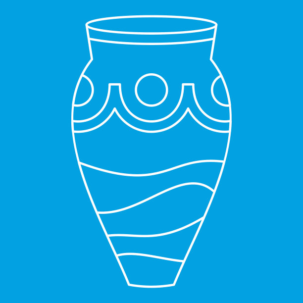 瓷瓶图标简约风格图片下载