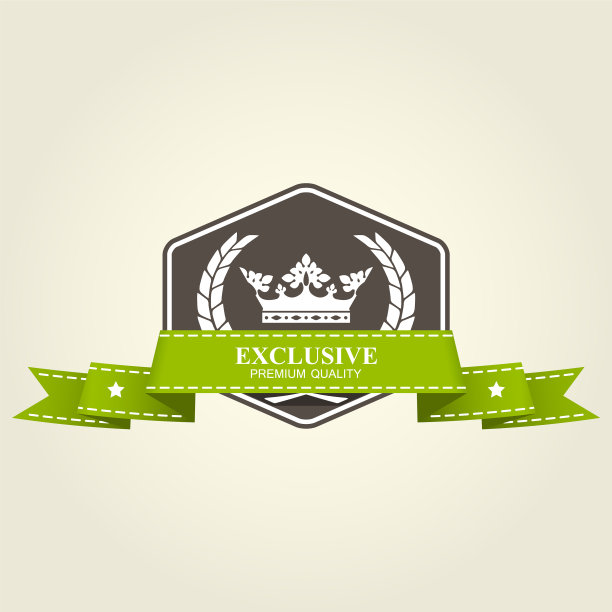 纹章高级徽章-带有皇冠和肋骨的徽章图片下载