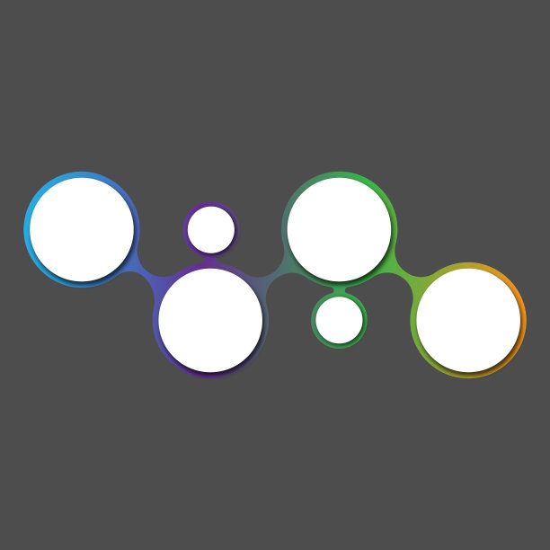 现代信息图形模板上的彩色环图片下载