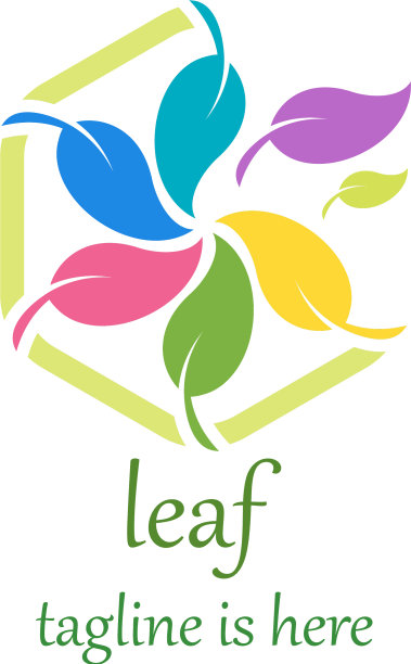 7 .叶子logo模板设计图片下载