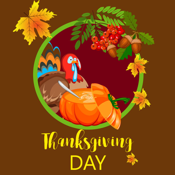 感恩节贺卡庆祝横幅设计快乐图片下载